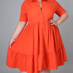 Plus size flow dress